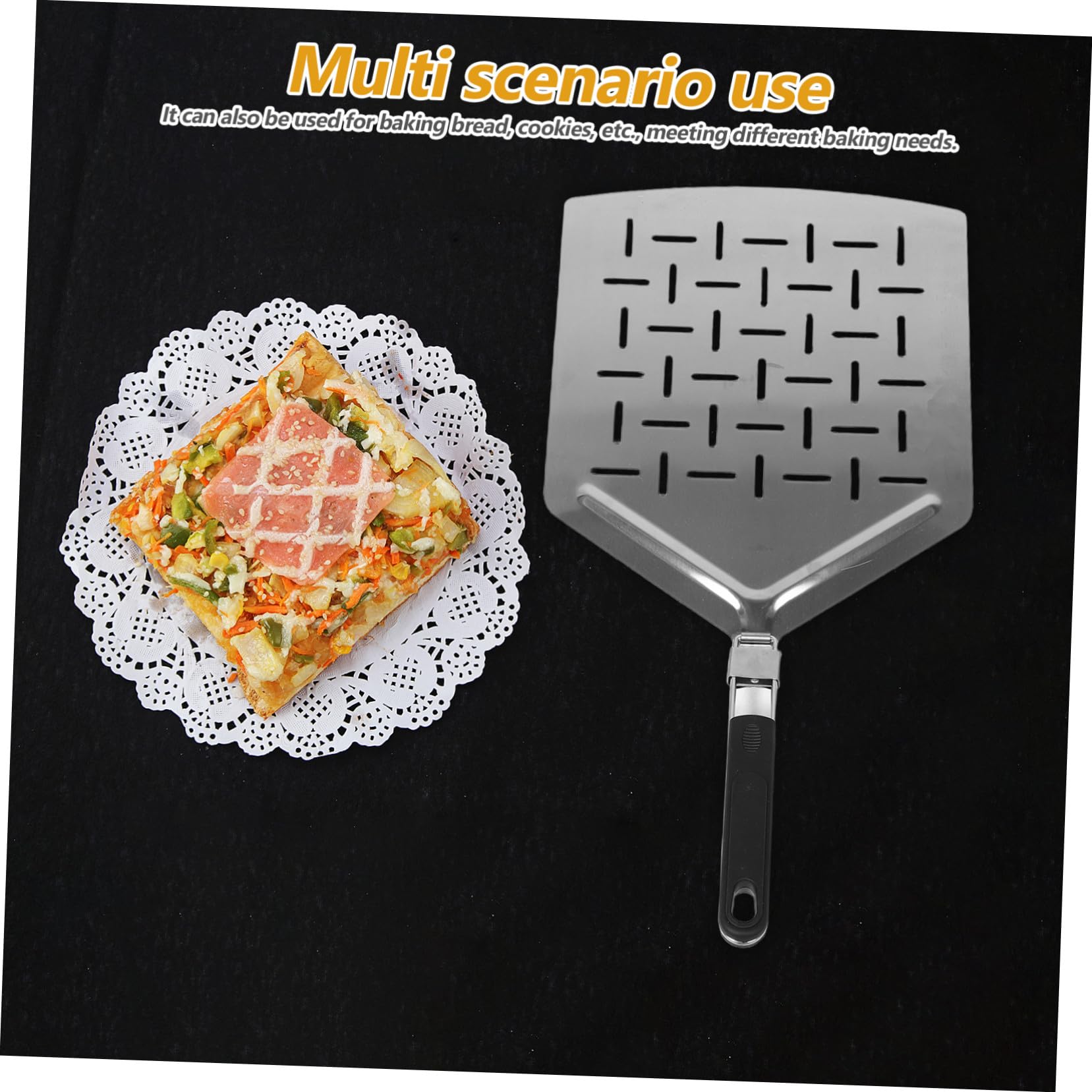 TOPBATHY Per Pizza Pieghevole Per Trasferimento Pizza Pieghevole Con Manico Per Cottura Pane In Acciaio Utensile Per Cottura