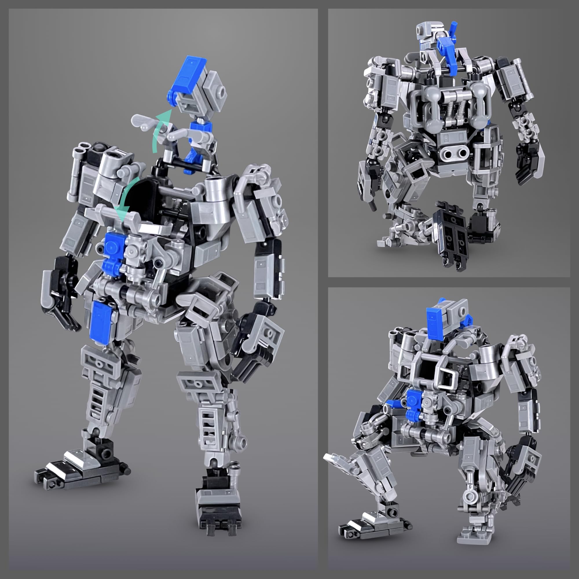 MyBuild Mecha Hangar – zestaw do budowania kabiny konserwacyjnej, wieża robocza, platformy i systemy narzędziowe, rozszerzalna podstawa mecha, wiek od 16 lat (7006 z Mecha)