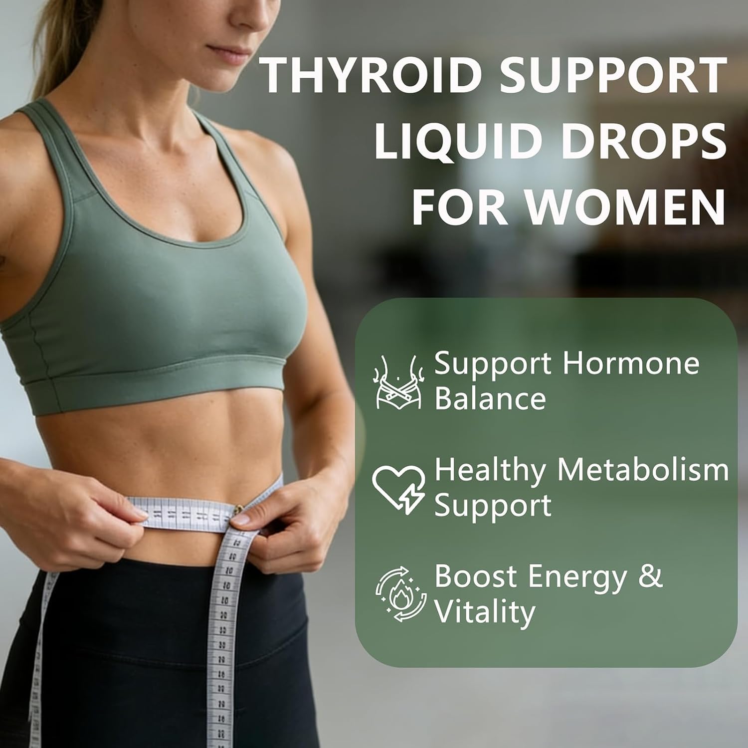 Trycure Thyroid Support Drops, Iodine & L-Tyrosine with Selenium, Zinc & Ashwagandha for Hormone Balance, Supports Energy, Mood & Daily Wellness, Berry Flavor Liquid, 2 fl oz(60ml)