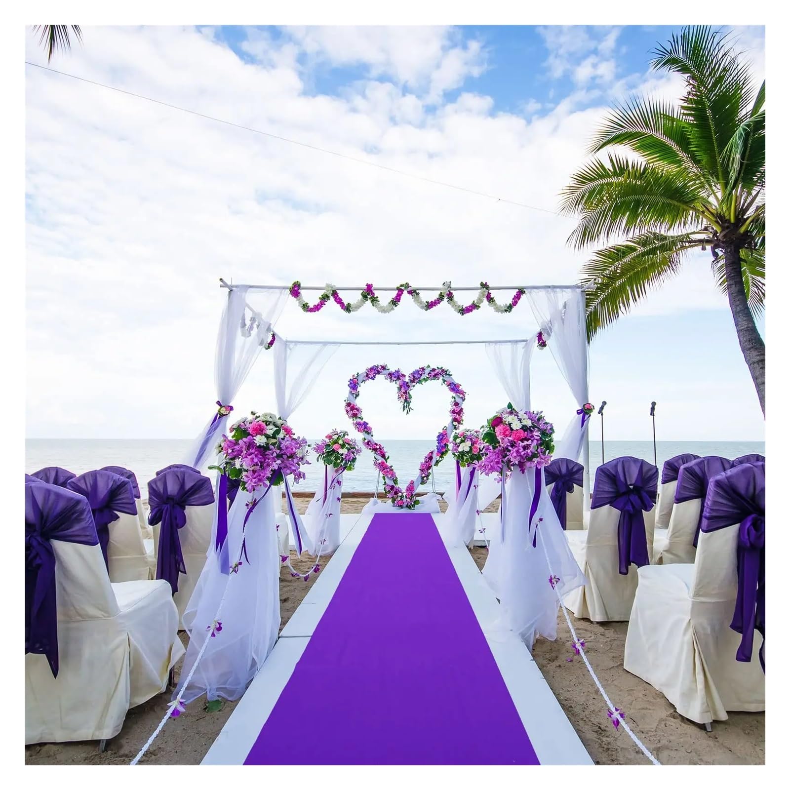 Generico Tappeti for matrimoni Tessuto non tessuto Accessori for feste Palcoscenici Hotel Spettacoli di auto Tappetini antiscivolo per matrimonio, eventi(12M,1.2M)