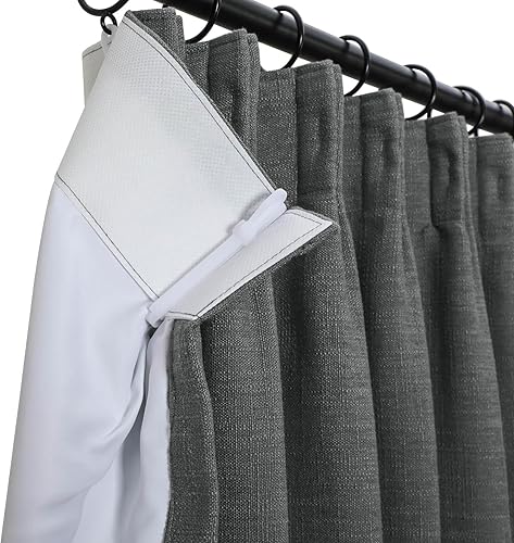 Miniatura 124 de Drapifytex Cortina plisada de lino sintético, cortina para oscurecer la habitación, 56 pulgadas de ancho x 96 pulgadas de largo, cortina de cobre 26