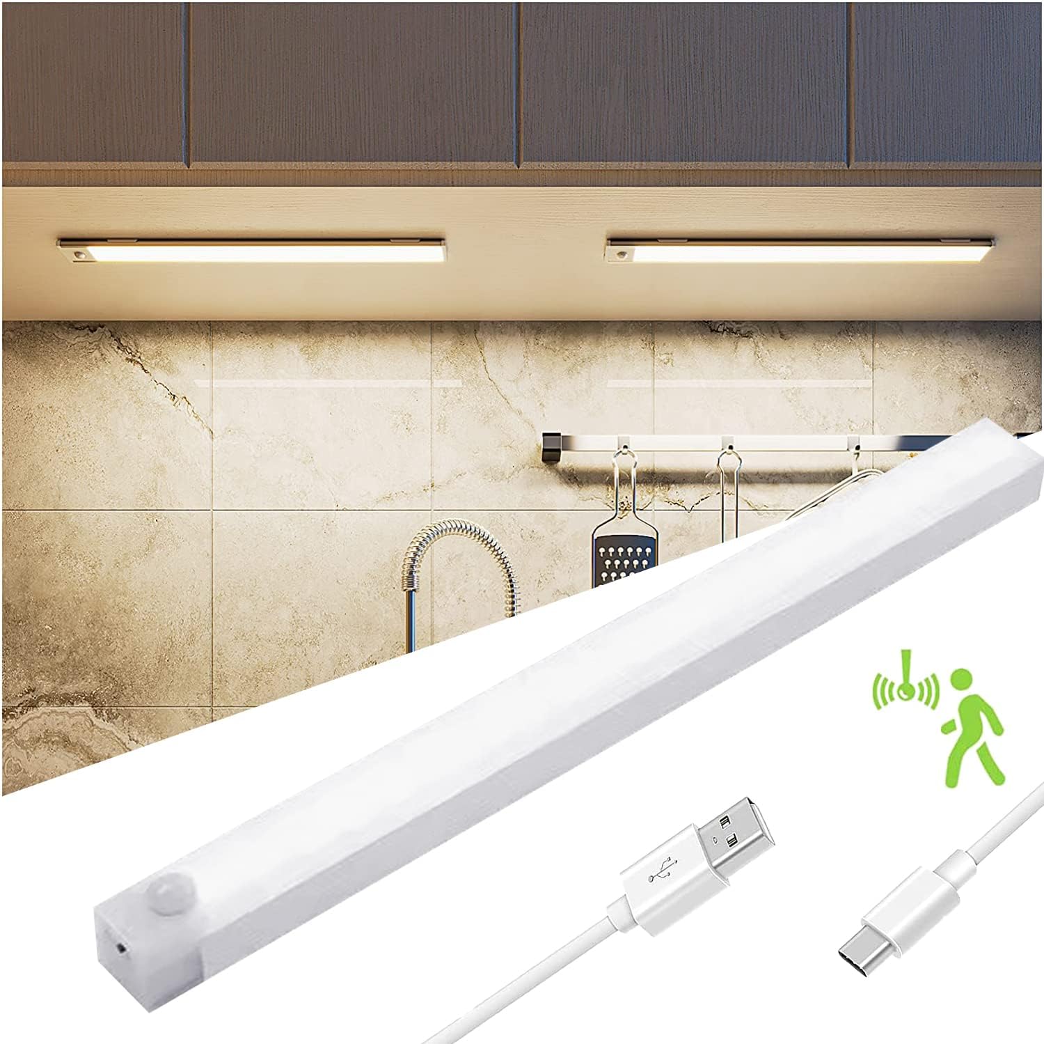 Tikysky Under Kitchen Lights Led Under Cupboard Lights Motion