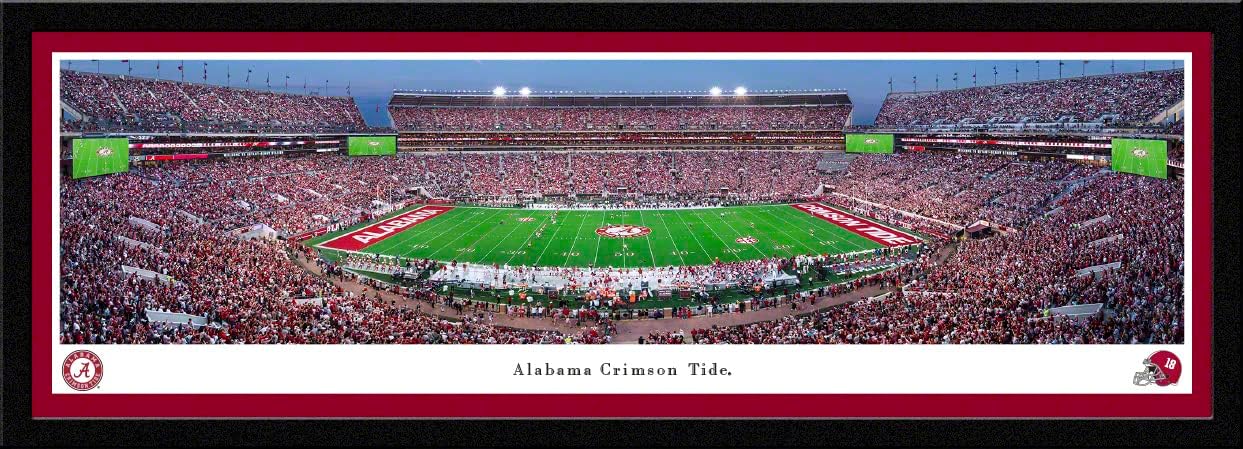 Alabama Football at Twilight - Panoramic Wall Decor and Posters by Blakeway Panoramas