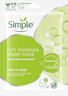 Simple Kind To Skin Yoğun Nemlendirici Kağıt Maske, 21 ml