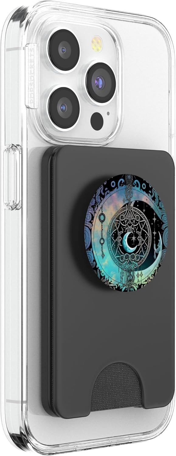 Mystical Moon Wiccan Pagan Symbol Crystals Mandala PopSockets PopWallet for MagSafe