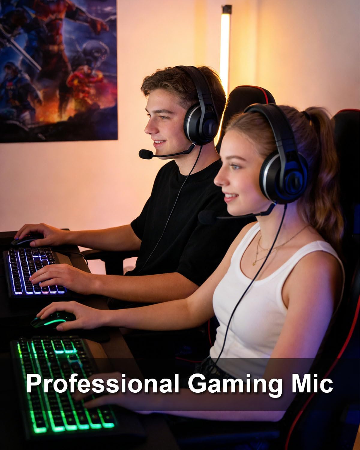 2.5mm Replacement Mic for Turtle Beach Recon 500 | Detachable Game Mic for PS5 PS4 for Clear Online Voice Chat Communication, Noise Cancelling Gaming Microphone