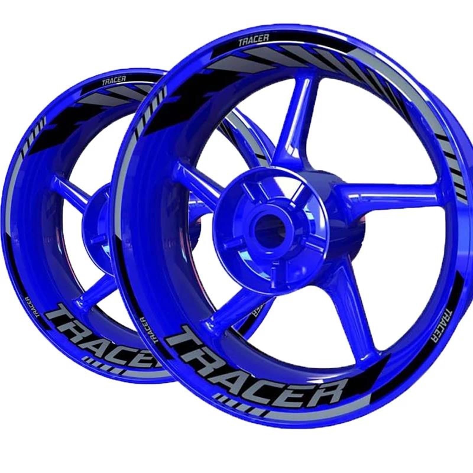 Motorrad-Radaufkleber, Felgenaufkleber, Vorne Und Hinten, Set, Wasserdicht, Reflektierender Aufkleber Für Tracer 9 Gt 900 700(Style 6)