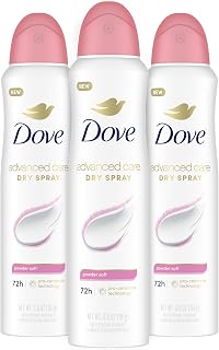 Dove Advanced Care Powder Soft Antiperspirant Deodorant Spray 3-Pack: 72H Protection, Skin Barrier Repair with Pro-Ceramide Tech, 3.8oz