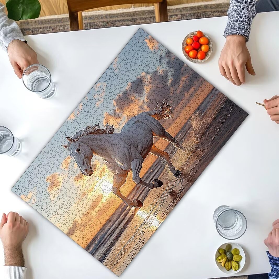 Puzzle 2000 Piezas, Puzzle Caballo de Madera para Adultos, Regalos -2644