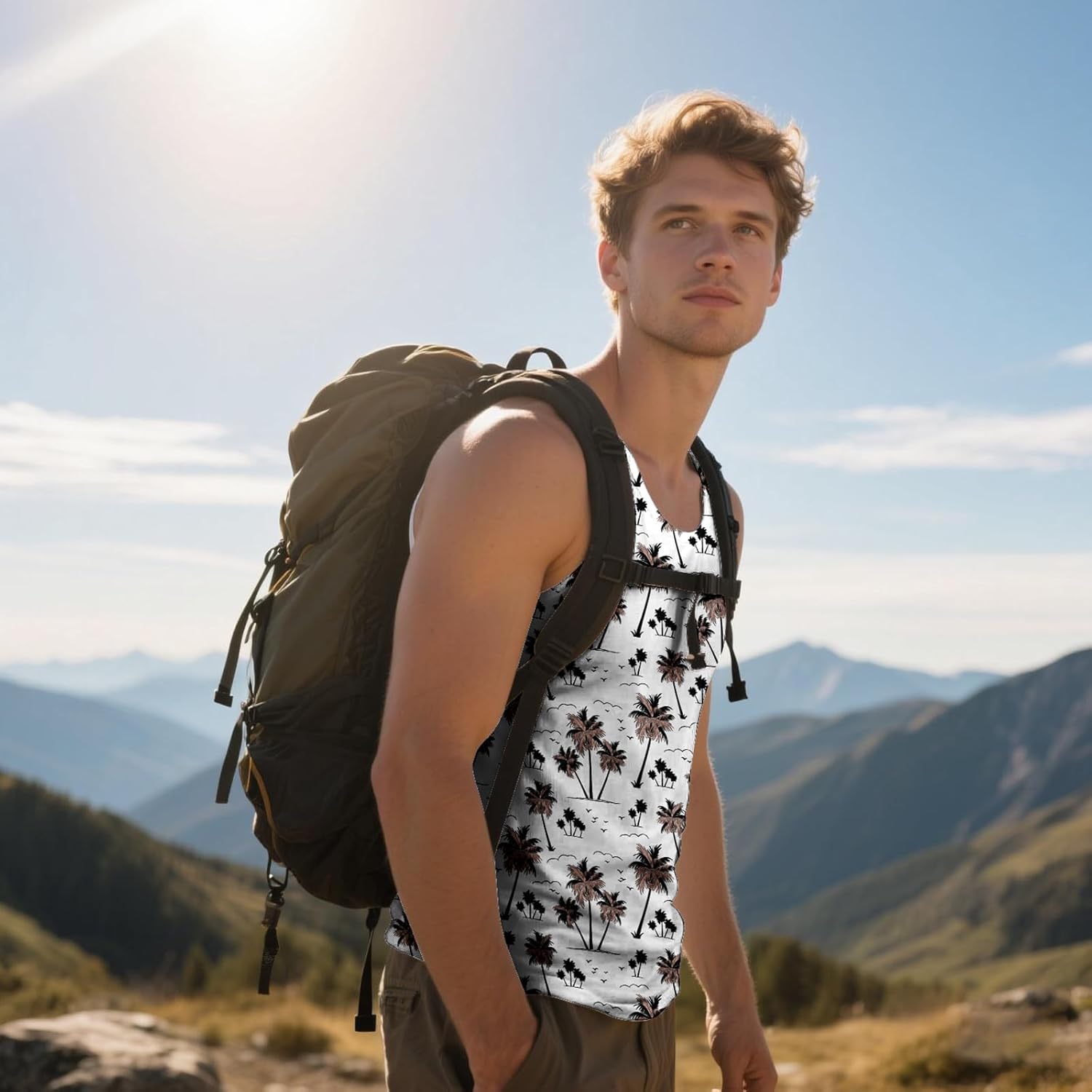 sanatty Men Rave Tank Tops, Graphic Summer Funny Sleeveless, Patriotic, Summer Beach Men's Tanks S - 3XL - Image 3