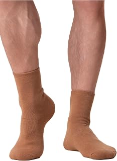 Madore 100% Merino Wool Brown Socks for Men - Australia Mens Womens Tan Ski Warm Cold Outdoor Hiking Outfit
