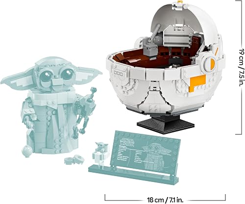 LEGO Star Wars 75403 Grogu with Hover Pram Building Toy Set, Collectible Character Figure for The Mandalorian TV Show Fans, Display Gift Idea for 10+ Year Old Boys & Girls - 7
