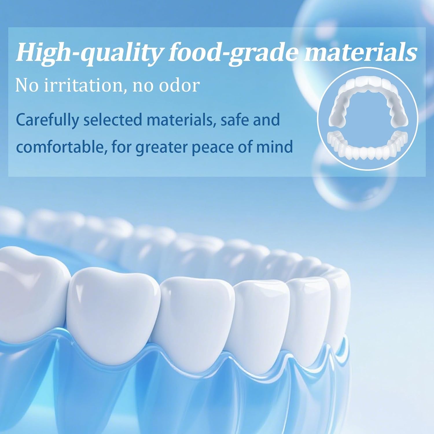 Veneers Teeth for Women,Temporary Cosmetic Confident Smile | Nature and Comfortable Regain Confidence Smile,Temporarily Adjustable,2 PCS
