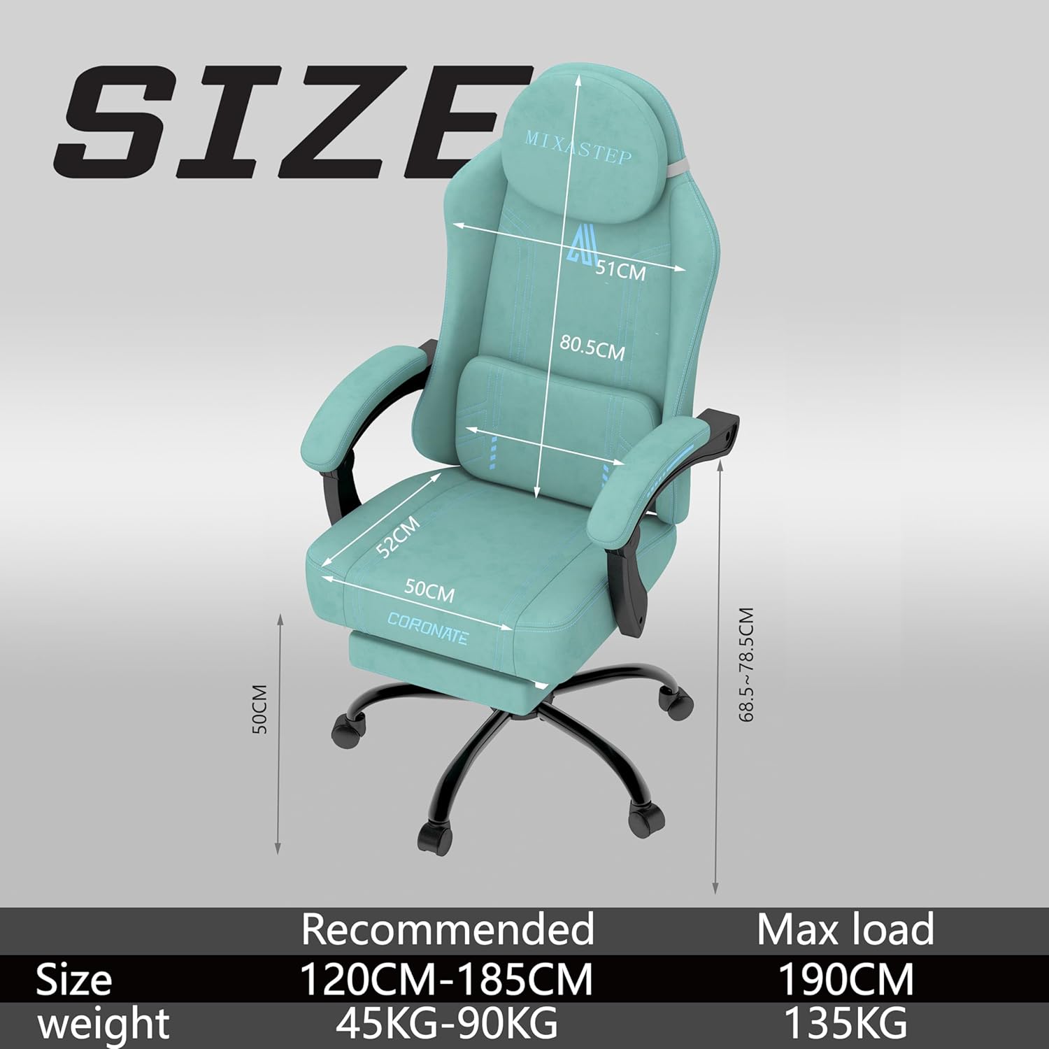 71LL-UevCML._AC_SL1500_ Gaming Chair - High Back Office Chairs for Adults, Adjustable Swivel Computer Chair with Lumbar Support, Racing Style Home Gaming Chair for PC & Desk