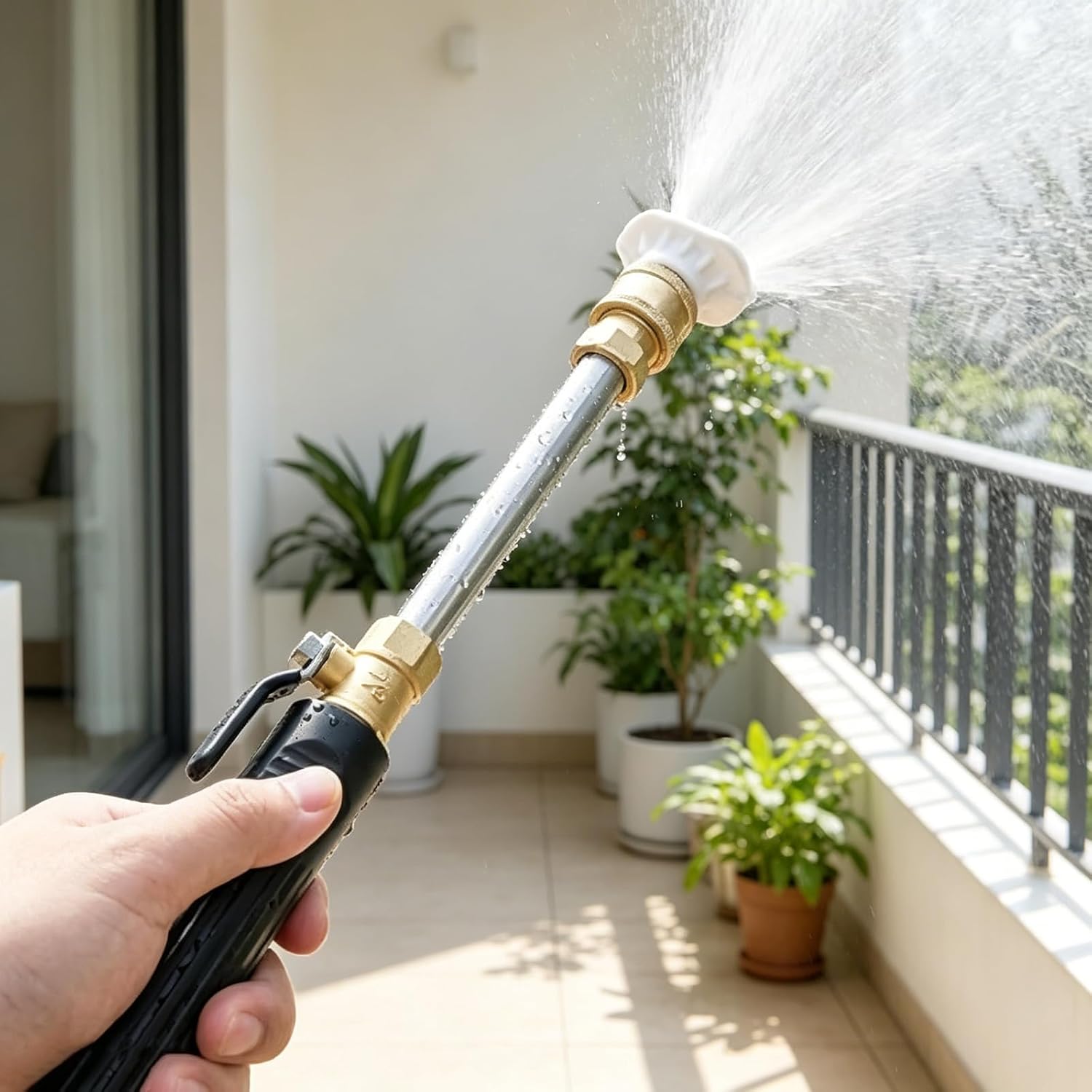 High Pressure Washer Nozzle for Garden Hose, 3 Interchangeable Jet Nozzles Quick Connect Power Washer Attachment, Fits 3/4" & 1/2" Standard Hoses for Outdoor Cleaning, Car Washing, Patio, Driveway