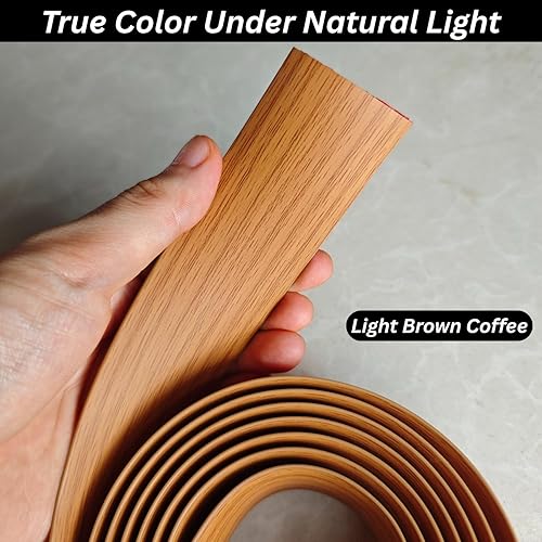 Miniatura 2 de Tira de transición de suelo, autoadhesiva, reparación de umbrales, espacio de piso, transiciones de piso laminado, tira divisora plana, minimalista,