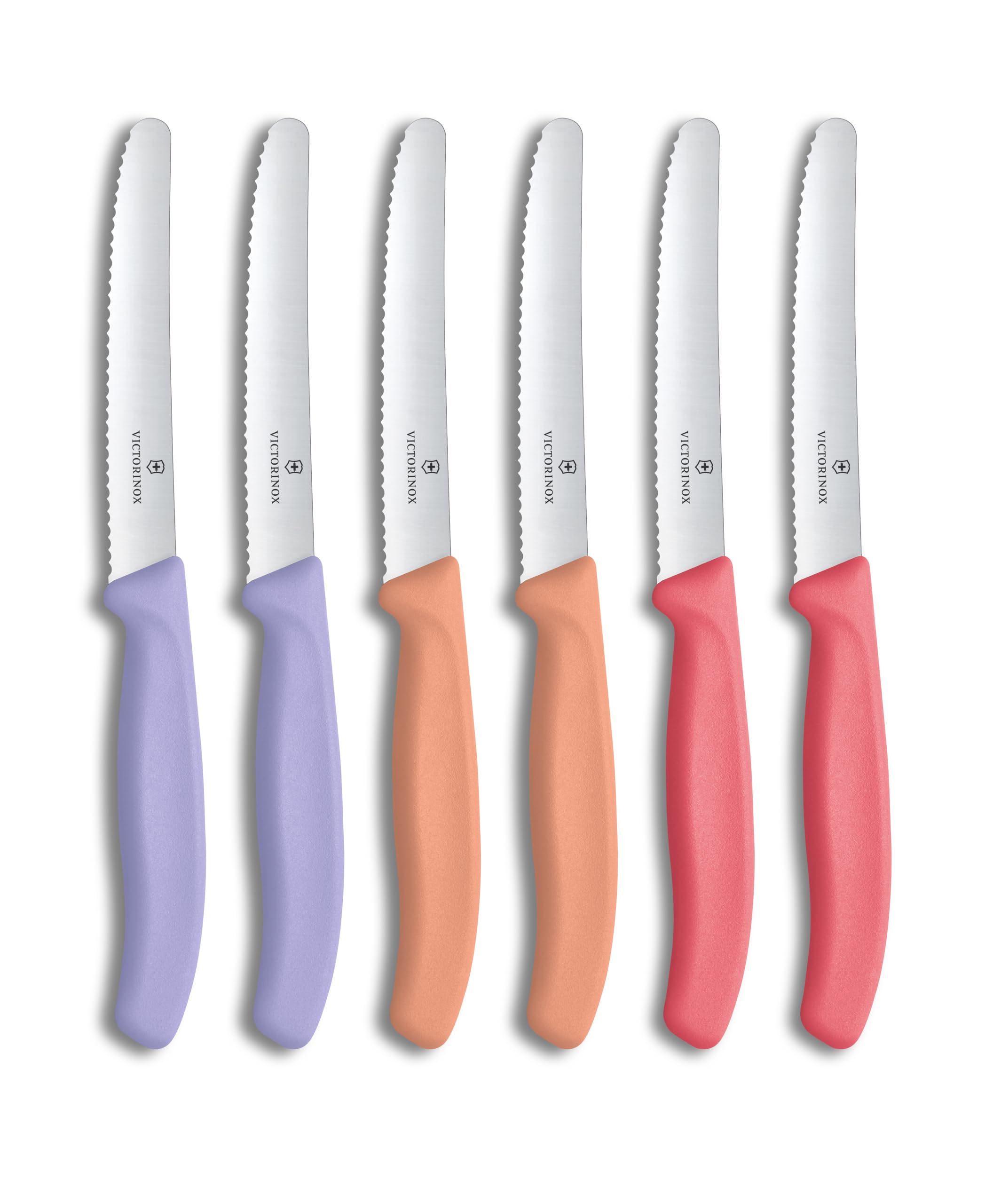 Victorinox Swiss Classic 6-Piece Breakfast Knife Set, 11 cm, Red