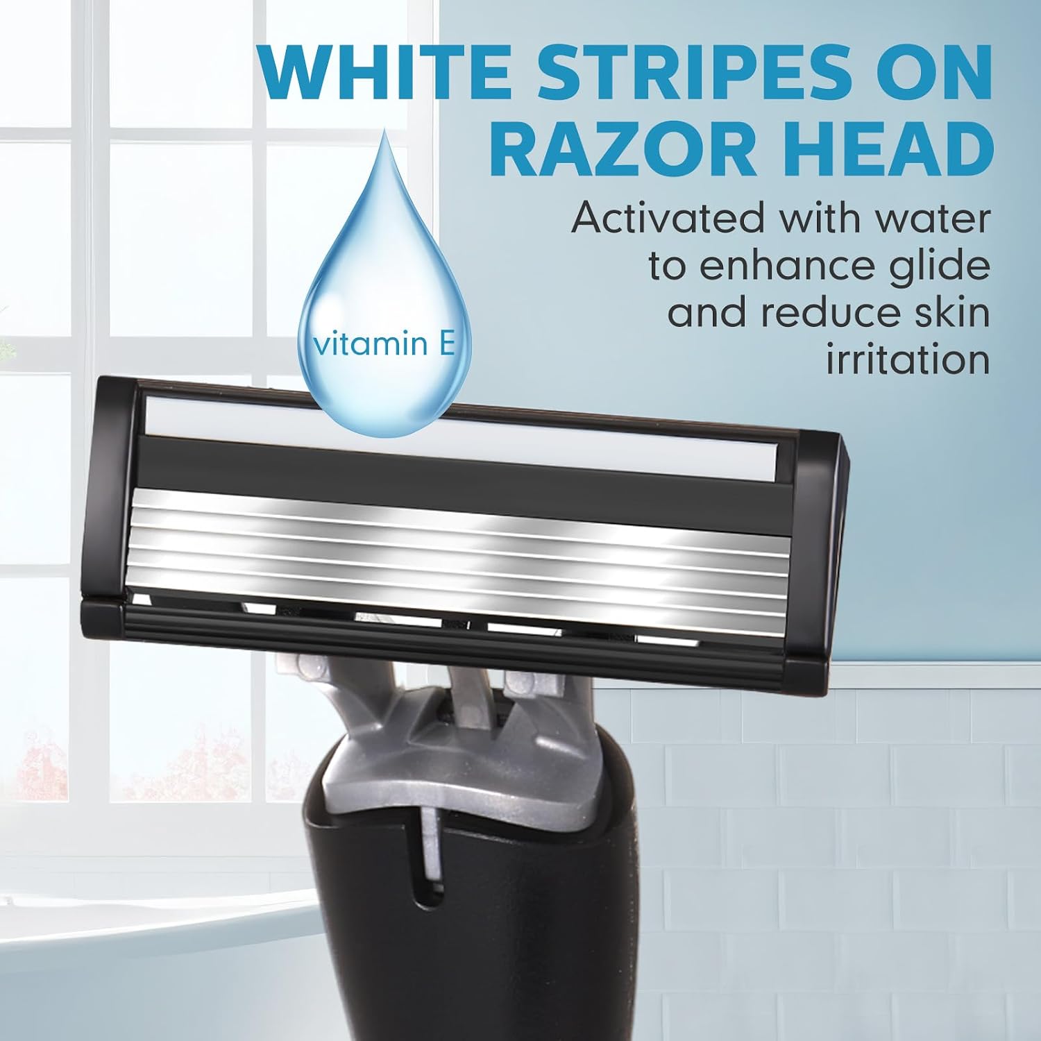 37 Pcs Refillable 5 Blade Disposable Razors for Men Sensitive Skin Razor Men's Disposable Refillable Razors Set Shaving Kit, 1 Razor Handle and 36 Cartridges