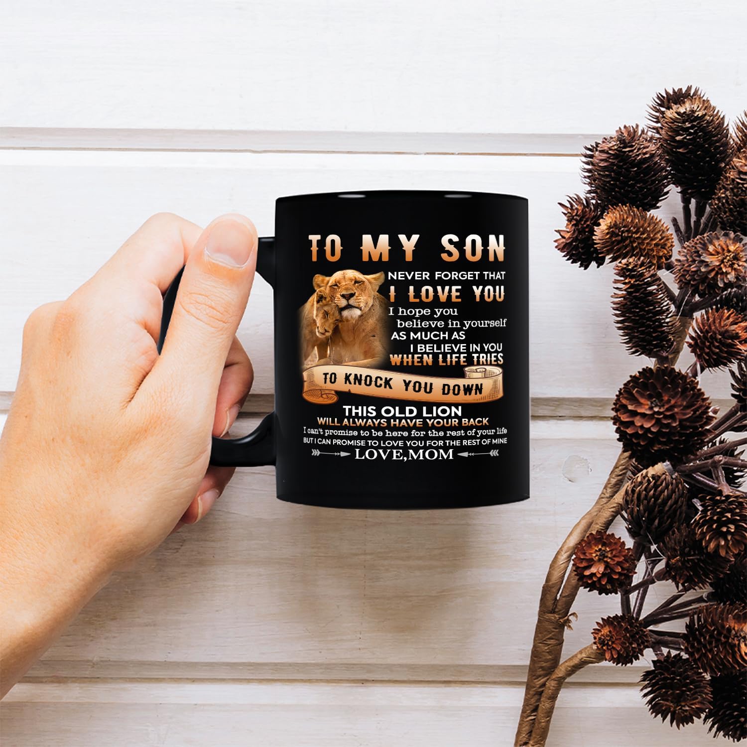 Fatbaby To My Son Coffee Mug Gifts from Mom, Birthday Christmas Father’s Day Gifts for Son from Mom Tea Cup 11oz - Image 3