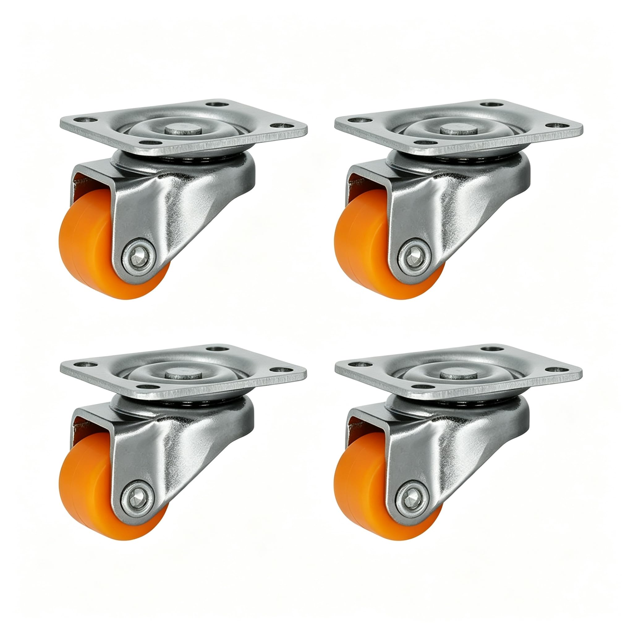 MyyYiTar 0.5 inch Mini Plate Casters, Orange โ image 1