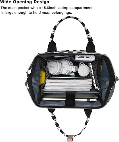 Miniatura 9 de Mochila para computadora portátil para mujeres y niñas, mochilas universitarias, mochila escolar de 15.6 pulgadas, Conejito, Mochilas de viaje