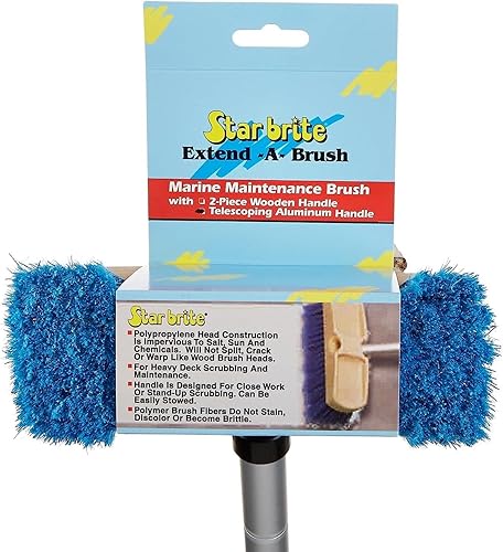 Miniatura 5 de Star brite Combo de cepillo y mango compacto, se extiende de 2 pies a 4 pies, fabricado en Estados Unidos