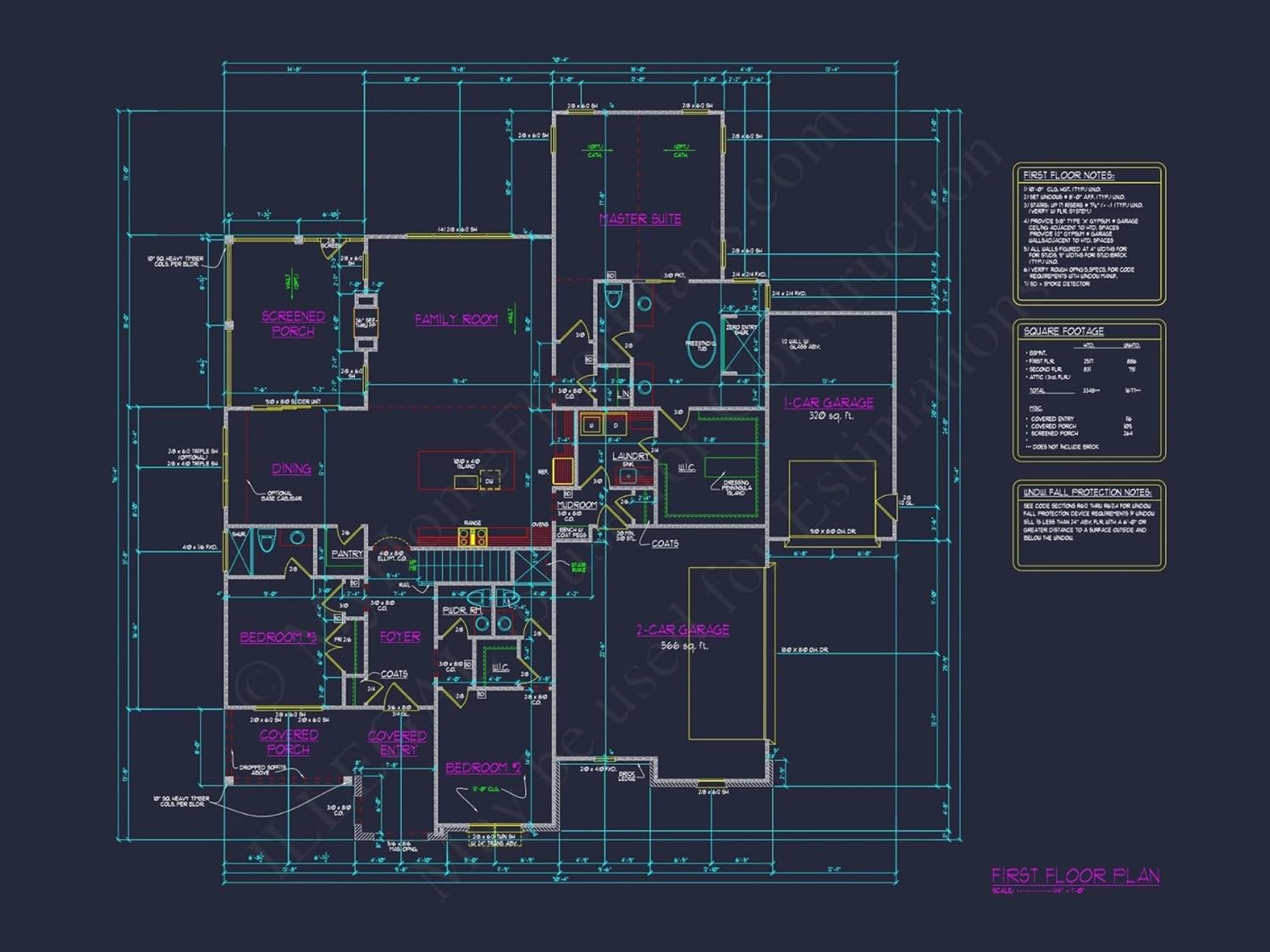 19-1695 House Plan - Modern Craftsman House Plan – Floor Plans with CAD Designs