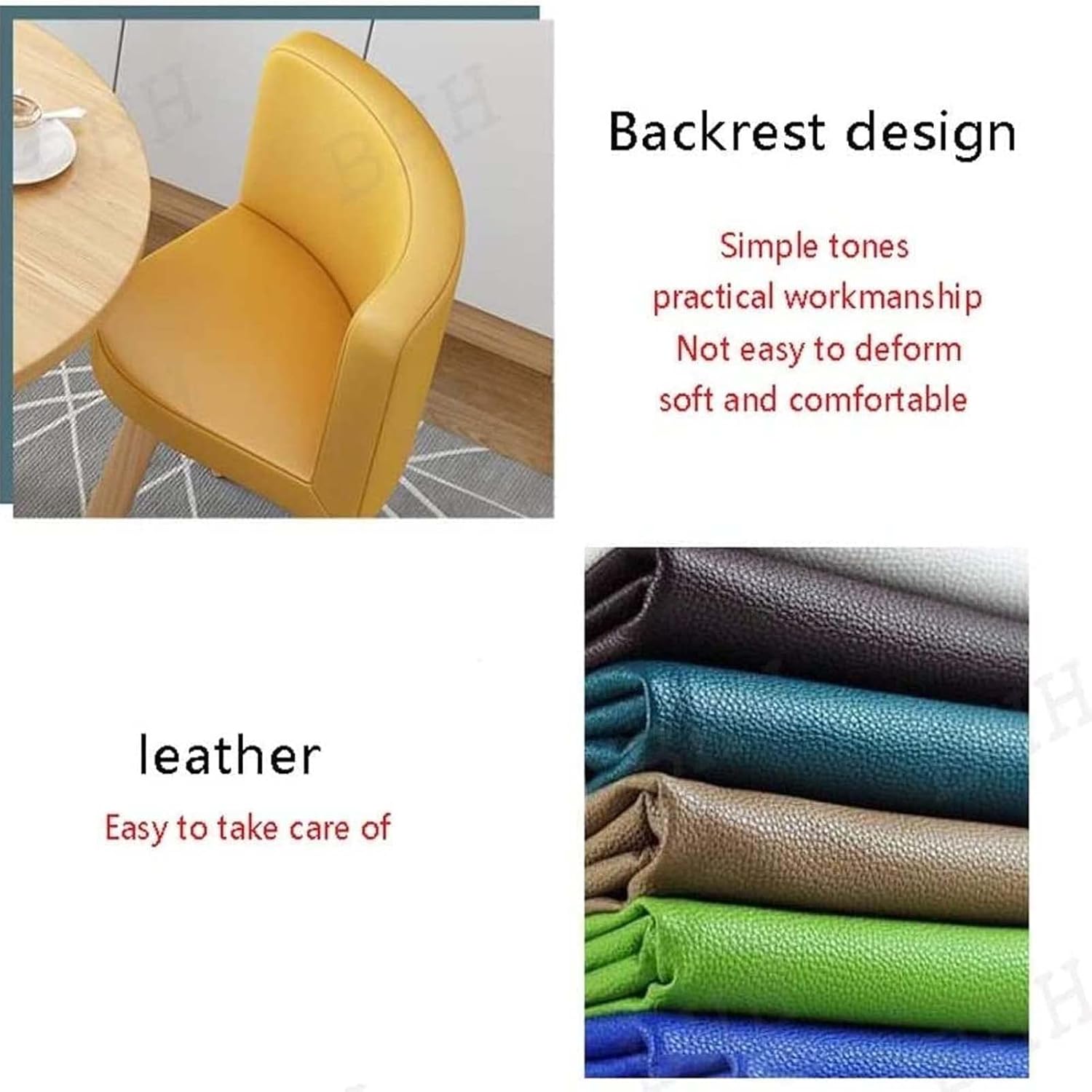 Conference Reception Room Coffee Table with Chair, Negotiation Table and Chair Combination, Kitchen Small Furniture Sets Hotel Office Seat Metal Bracket Leather Sofa Chair Fast-Food Shop (D)