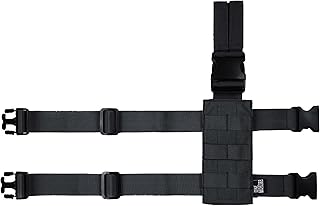 OneTigris Mini Molle Panel for Tools, Tactical Drop Leg Platform Minimalist Adjustable Thigh Rig for Flashlight - OneTigris