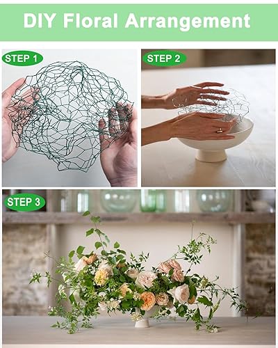 Miniatura 7 de Red de alambre de pollo para aves de corral, 13.7 x 157 pulgadas, valla de jardín para animales, alambre de pollo para manualidades, valla de malla