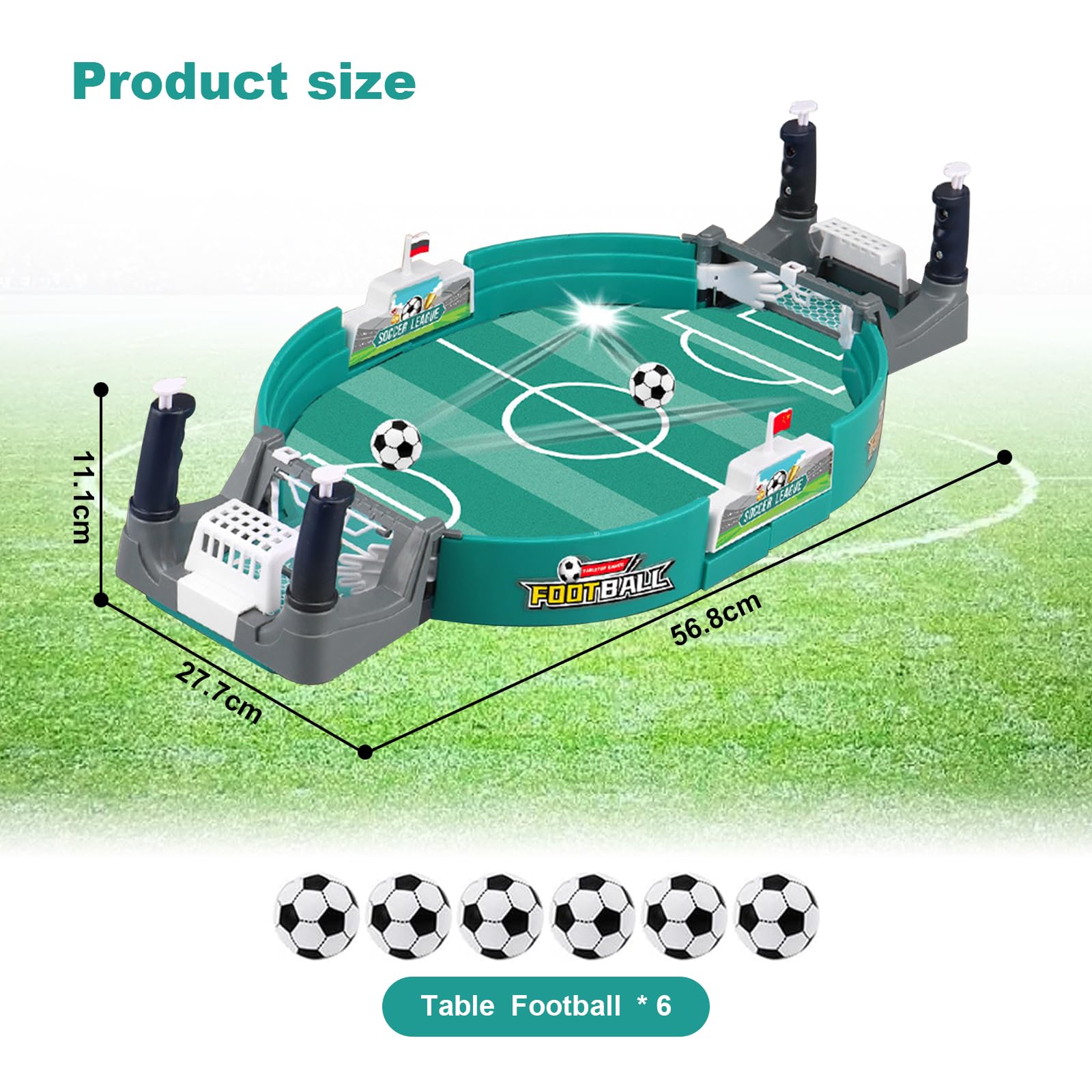 Futbolín de Mesa Familiar Mini | Juego Interactivo para Padres e Hijos | Juguete para Niños 3+ y Adultos | Montaje Fácil | Kit Compacto