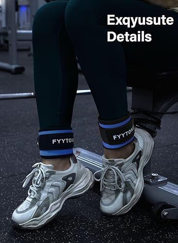 Miniatura 8 de Correa de tobillo (par) para máquina de cable, tobillo para patadas, extensiones de piernas, ejercicios de la parte inferior del cuerpo,