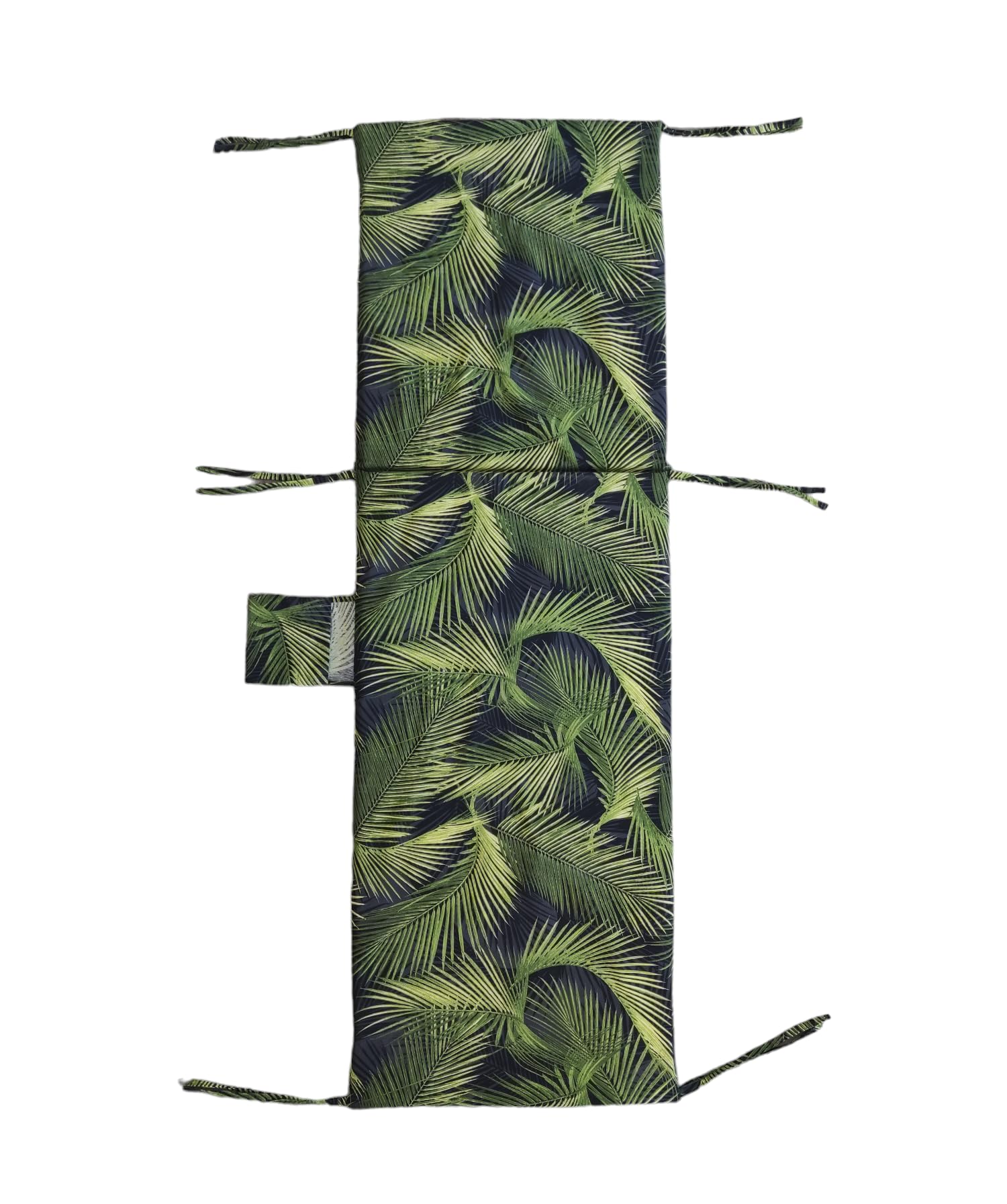 fashion home Pagano Cuscino materassino per Lettino Prendisole Giardino Esterno sfoderabile con Taschino Laterale Foglie Tropicali