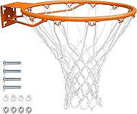 GoSports 18" Regulation Steel Basketball Rim - Fixed or Breakaway Replacement for Lifetime, Spalding Hoops, Garage Gym Mount