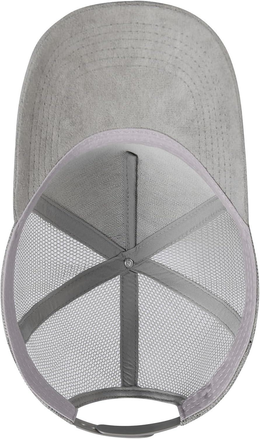 Suede Curved Brim Trucker Cap Adjustable Snapback Hat Mesh Back Breathable for Men Women 2 Pack SH03