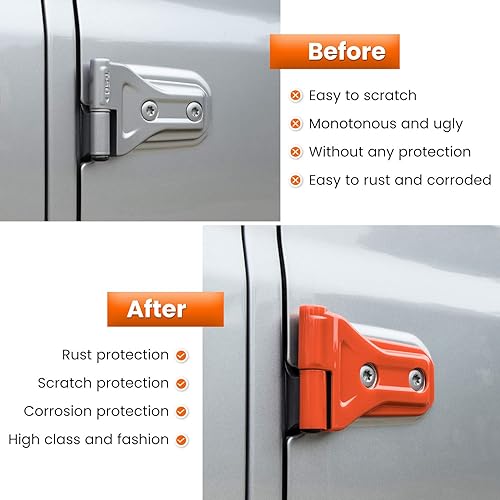 Miniatura 4 de Cubierta de bisagra de puerta, accesorios exteriores, decoración para Jeep Wrangler JL JLU Sport Sahara Freedom Rubicon Unlimited y Gladiator JT 2