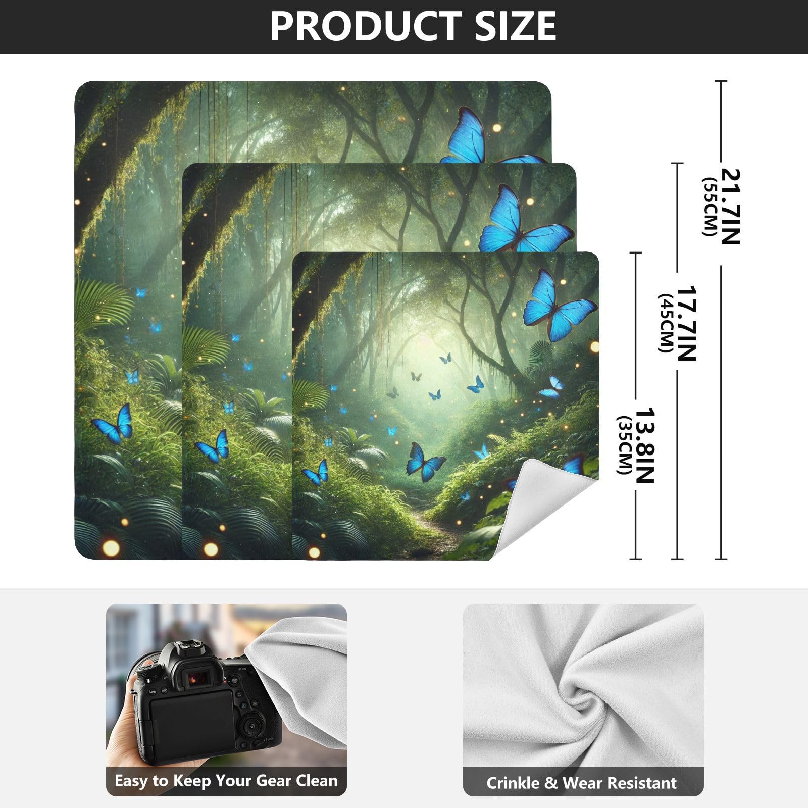 Joko Ivery Blue Butterflies Camera Lens Wrap 21.7