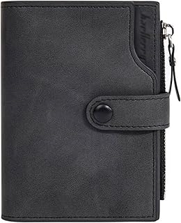 LOUEBICA Wallet for Men Large Capacity Leather RFID Blocking Trifold Wallet with 2 ID Windows and 15 Card Holders