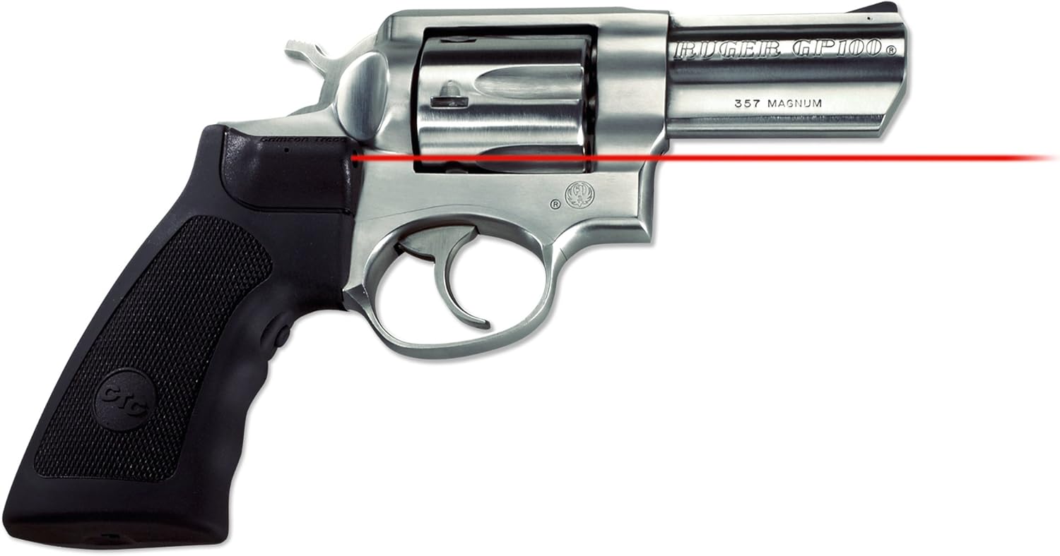 Crimson Trace LG-344 Lasergrips Laser Sight with Heavy Duty Construction and Instinctive Activation for Ruger GP100 and Super Redhawk, Defensive Shooting, CCW and Competition