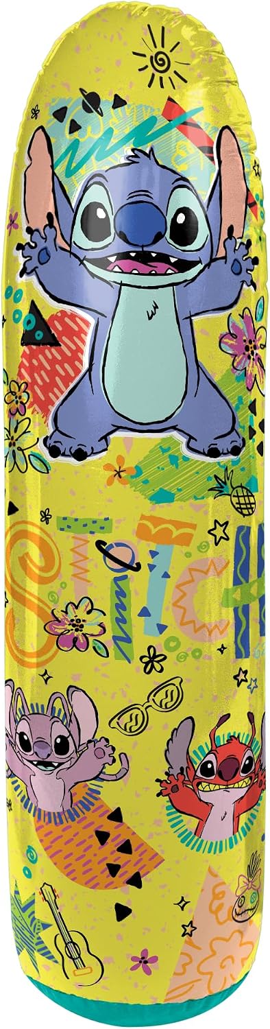 Disney Stitch Bop Bag - Inflatable Punching Bag, Inflates to 42 Inches
