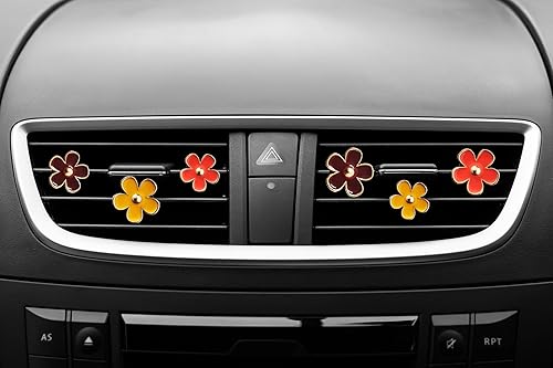 Miniatura 7 de Clips de ventilación de aire  6 piezas de decoración de coche de margaritas para ventilación de aire y acondicionamiento, accesorios para interiores