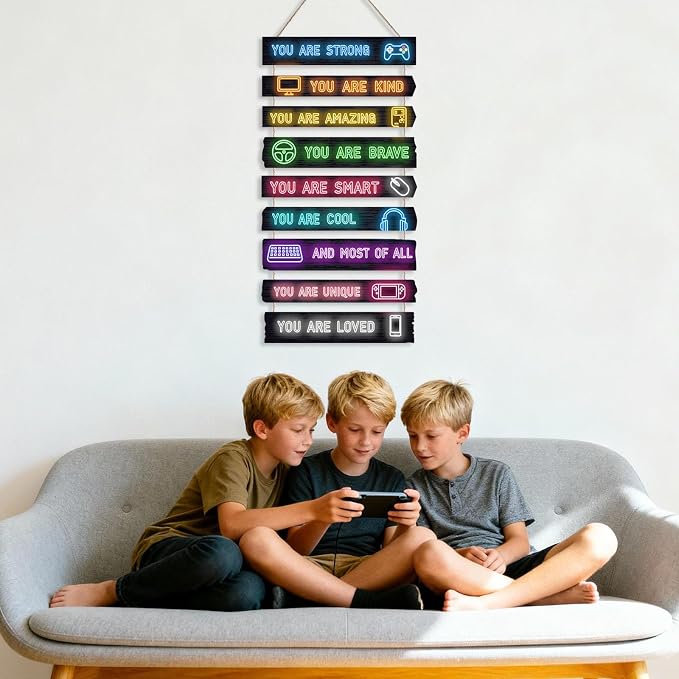 Decoración de Pared Gamer 9 Piezas para Niños miniatura 4