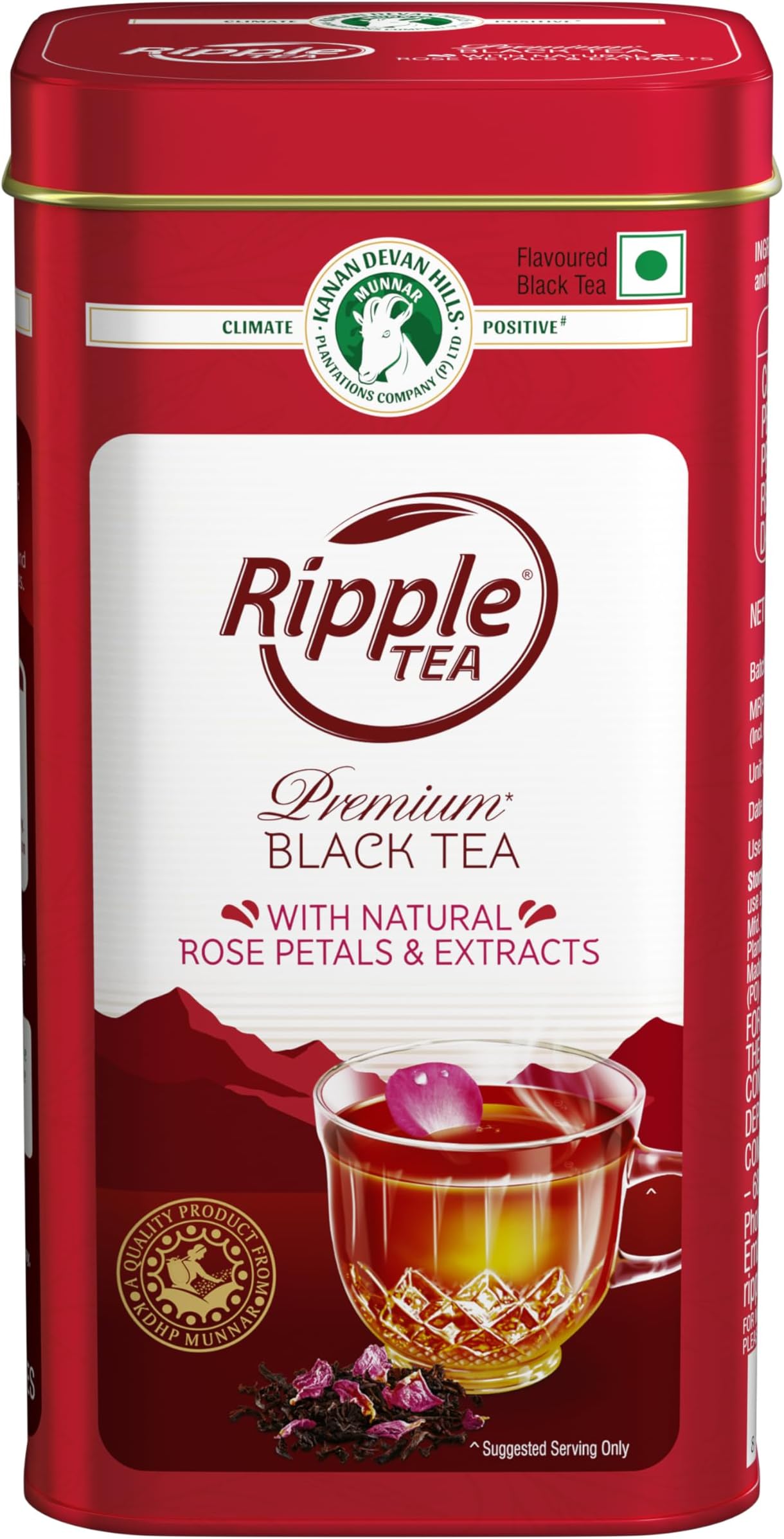 Ripple Premium Black Tea with Natural Rose Petals and Extracts - 125gm