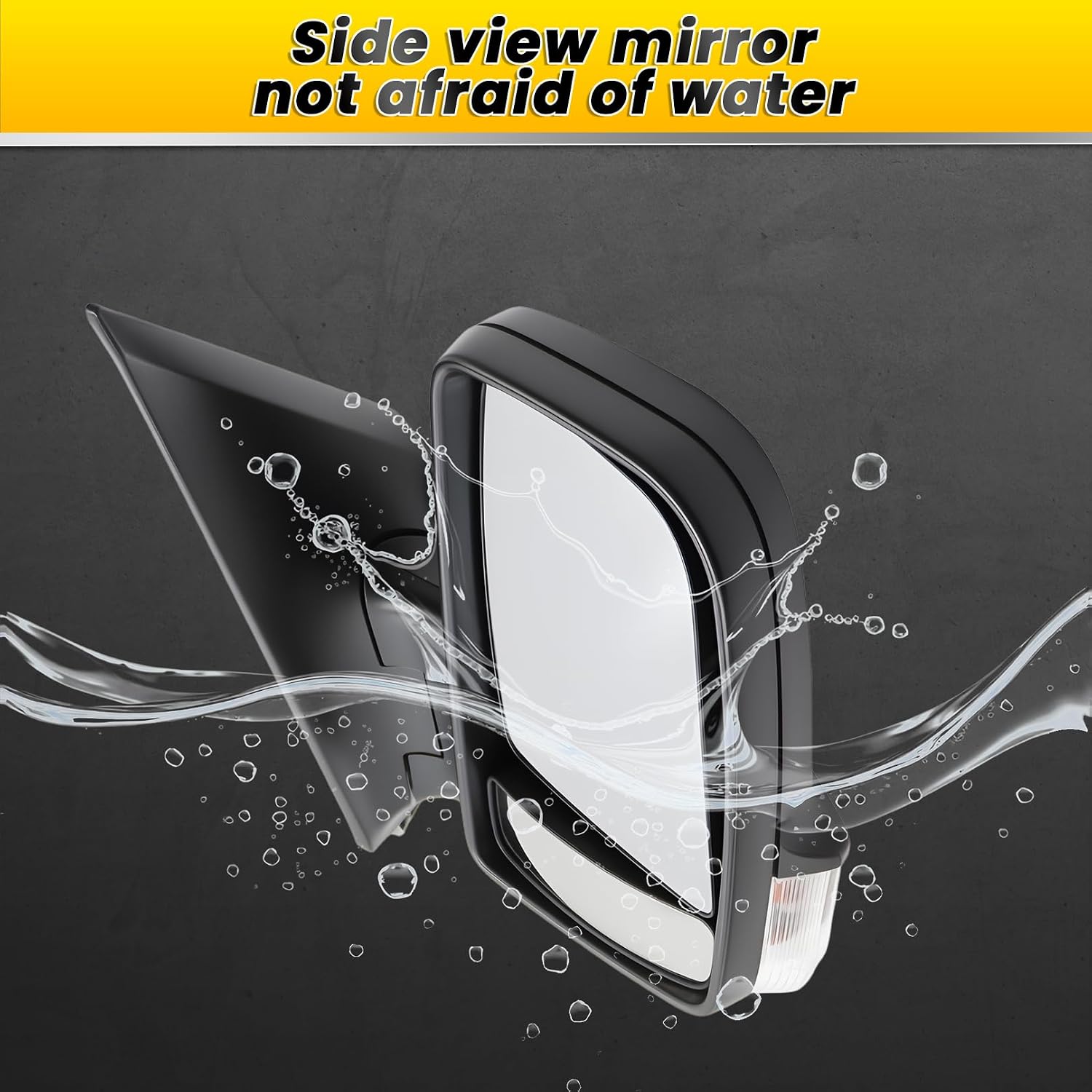 Right Passenger Side Mirror Assembly Compatible with Sprinter Vans 2500 3500 2006-2017 Side View Mirror Heated & Signal Light & Blind Spot Glass and Manual Folding CH1321381 Black (6 Pins)