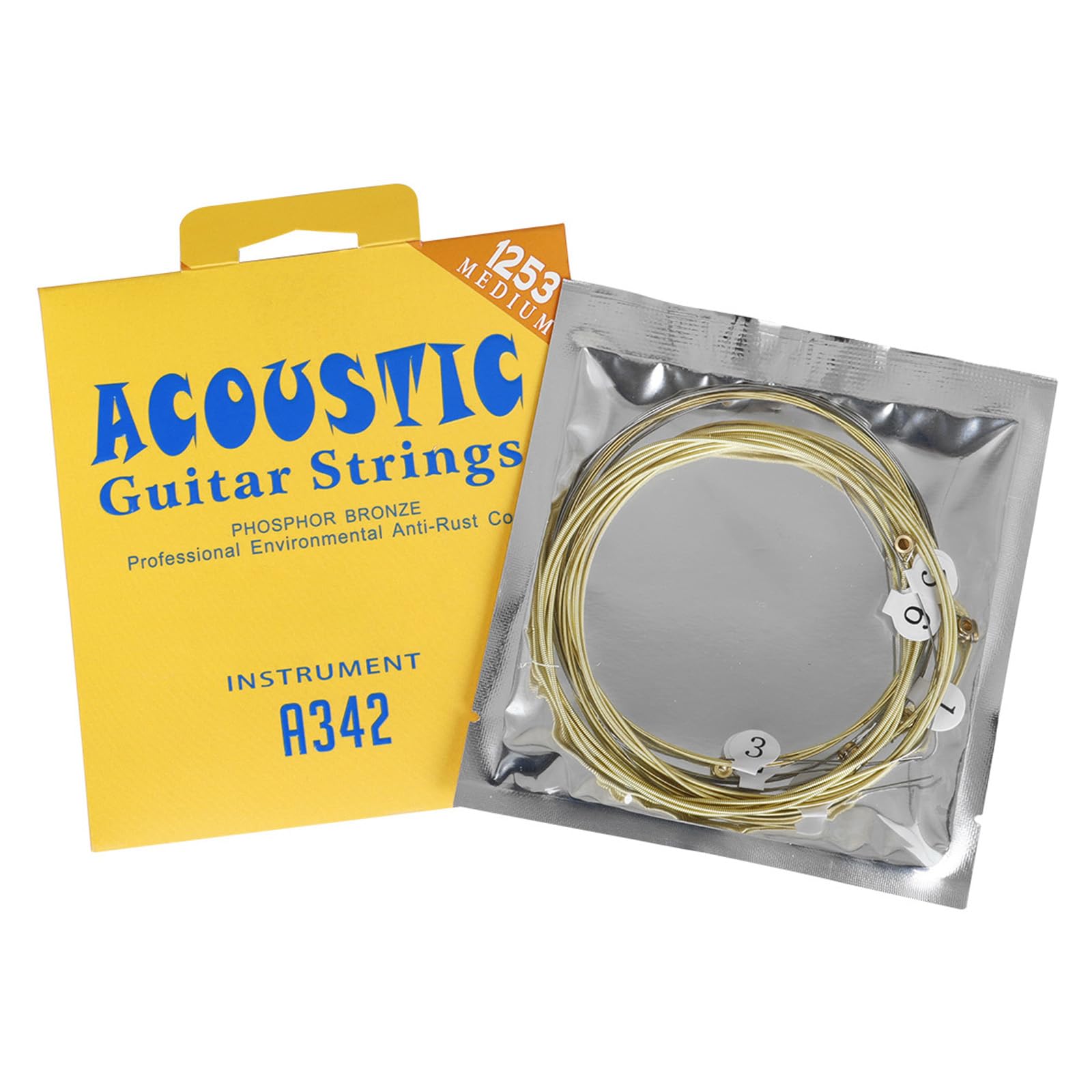 6Pcs Folk Guitar Alloy Steel Cores Strings Classical Strings Replacement 6-String Guitar Strings Intonation