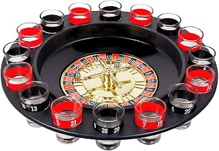 SPARKLERS CLUB Spiel, Casino, 30 cm – Spiel für Aperitif, 16 Gläser und 2 Kugeln – ideal für Abende mit Freunden, Neujahr, Aperitif & Silvester am 31. Dezember