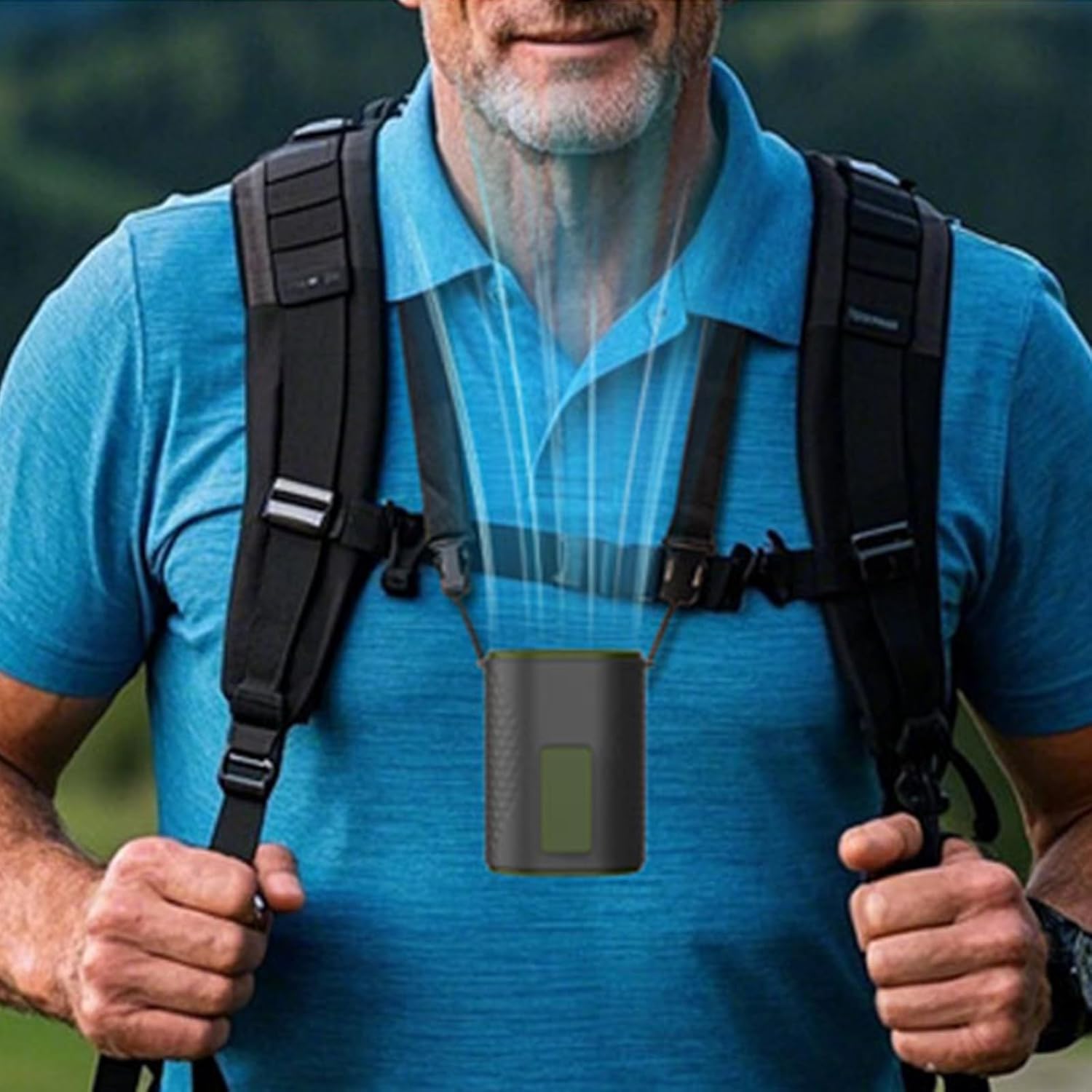 16000RPM Waist Hanging Fan USB Waist Hanging Fan Outdoor Work Hiking Camping Climbing Mobile Power Supply Camping Outdoor Office