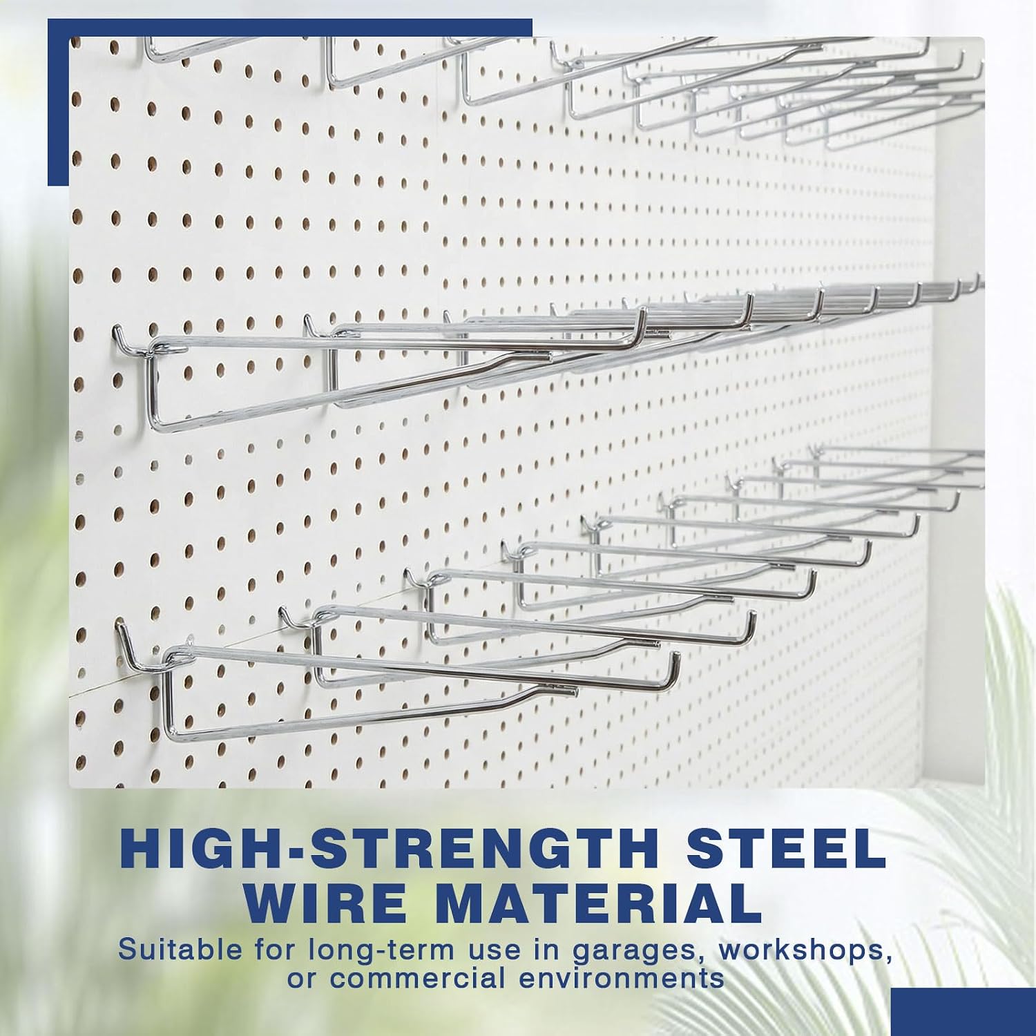 Shimeyao 10 Pcs 12 Inch Pegboard Shelf Brackets, Sturdy Metal Peg Hook Heavy Duty Garage Organizer Hanger, Fits 1/4" Pegboard Slatwall, for Workshops Trade Show Booths