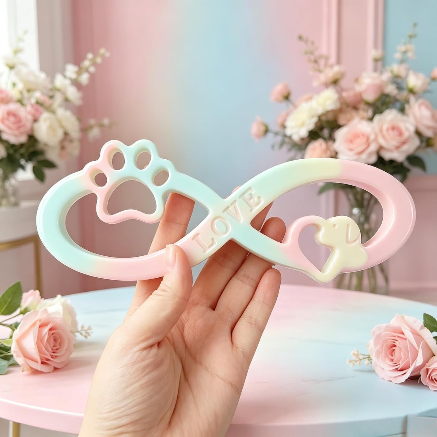 10 Pcs Infinity Love Heart Silicone Molds,Resin Casting Mould for Epoxy
