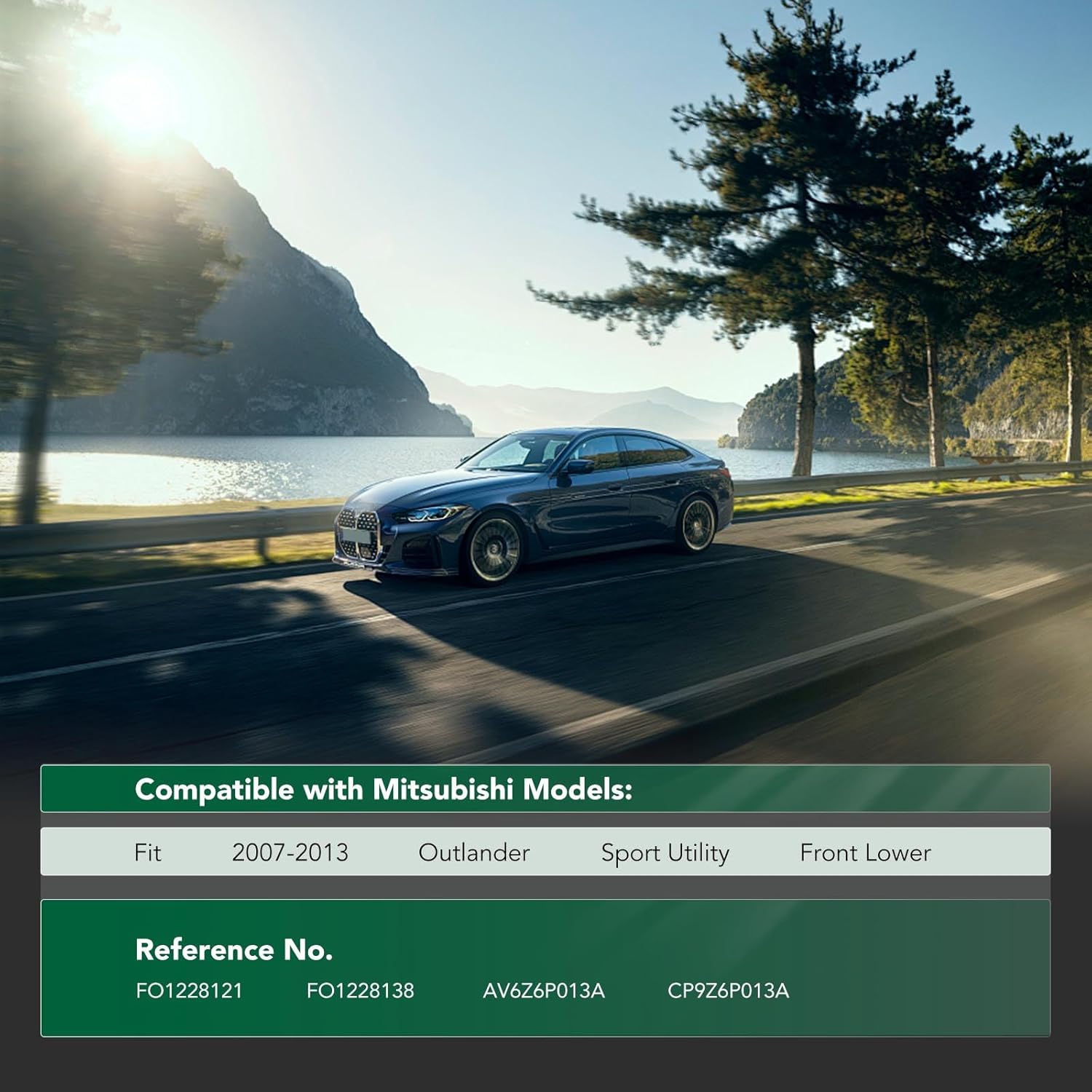 YHTAUTO Front Lower Engine Splash Shield Compatible with Mitsubishi Outlander 2007-2013 Sport Utility, Plastic Splash Guard Engine Case Guards, One Piece